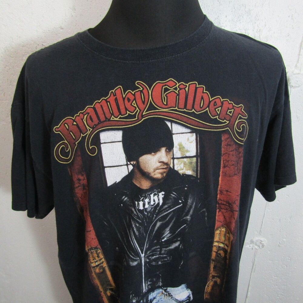 Brantley Gilbert Tour 2011 Men's Black XL T-Shirt Anvil Country Music Concert
